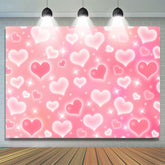 Lofaris Pink Heart Glitter Early 2000s Photo Birthday Party Backdrop
